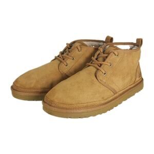 UGG Men's Neumel US 12 Chestnut Suede Sheepskin Lined LaceUp Ankle Chukka Boots